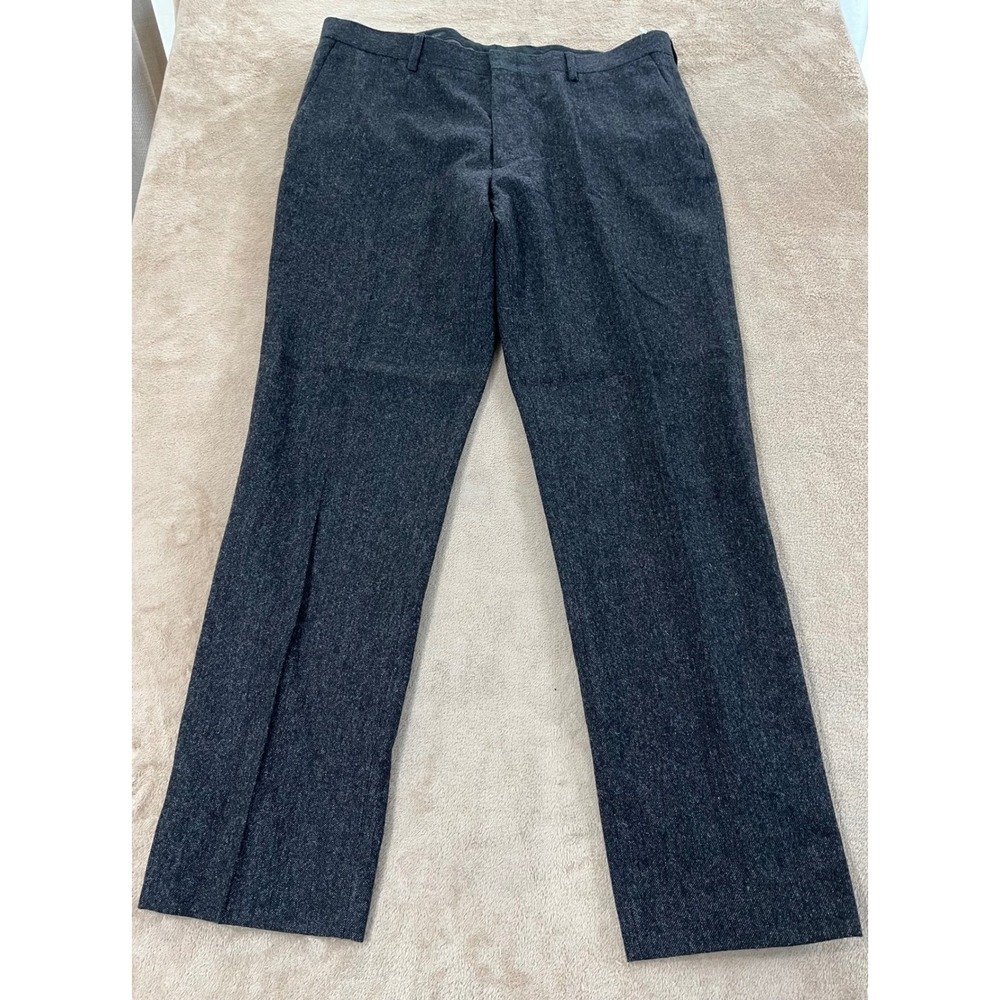 J Crew Ludlow Moon British Wool Dress Pants Men Size 36(37) Dark Gray Preppy EUC